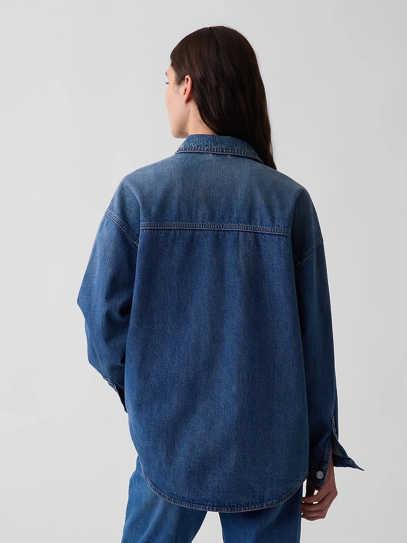 Denim Oversized Shirt Jacket