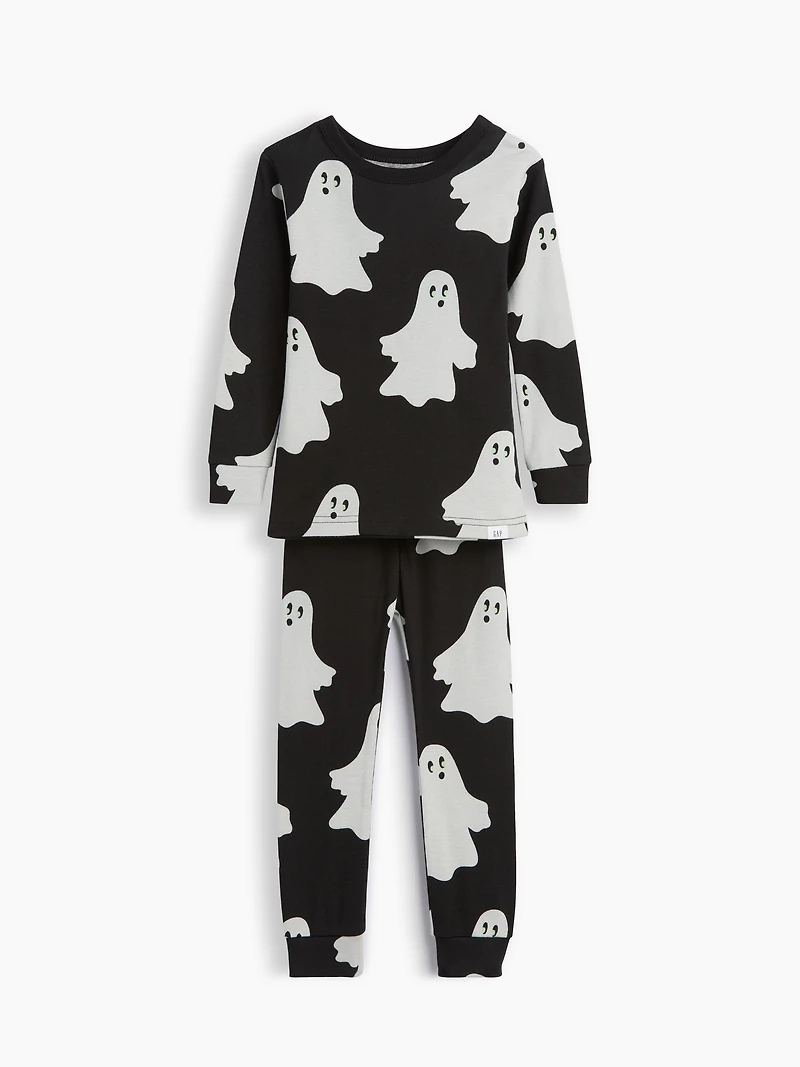 Pyjama en coton biologique brossé à motif de fantômes pour Bébé et Tout-petit