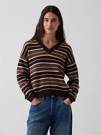 CashSoft Oversized V-Neck Sweater