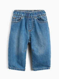 Jean coupe baril à taille extensible motif de l’ourson Brannan pour Bébé