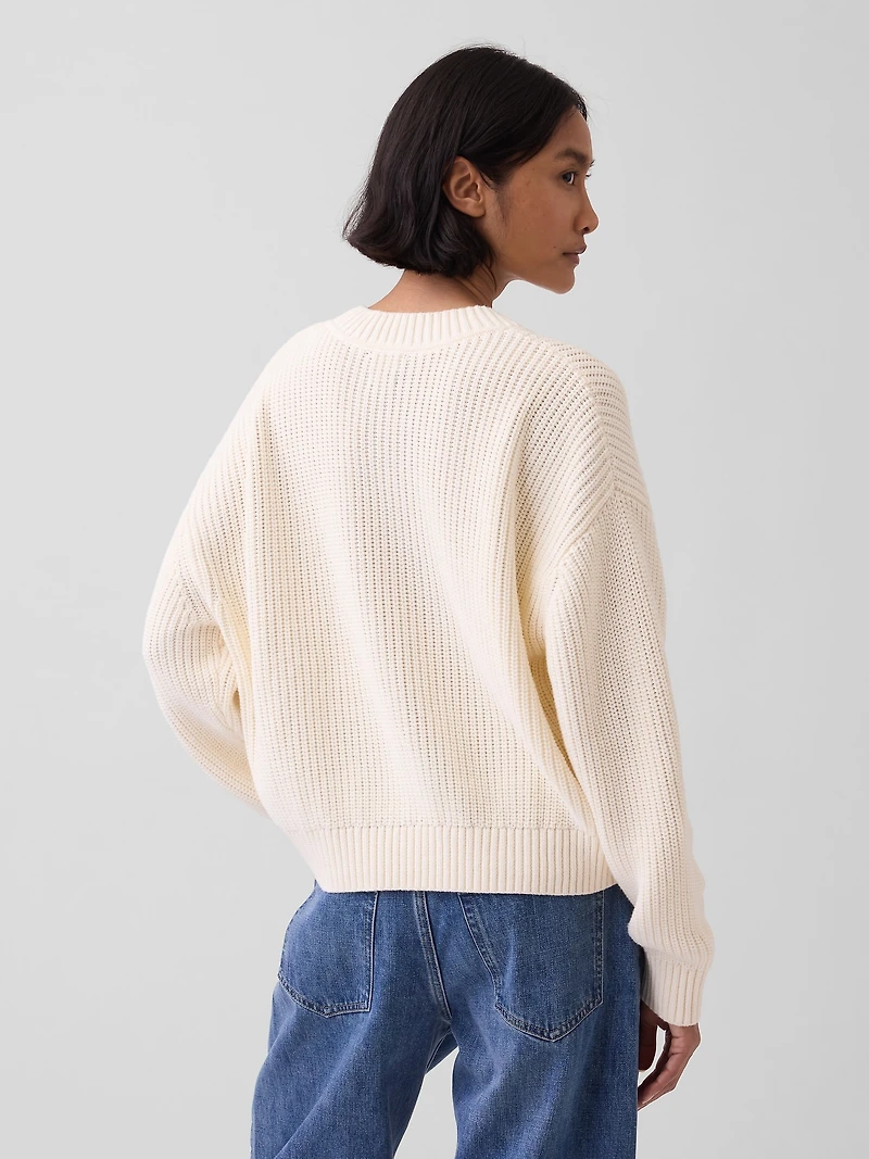 100% Cotton Oversized Shaker Sweater