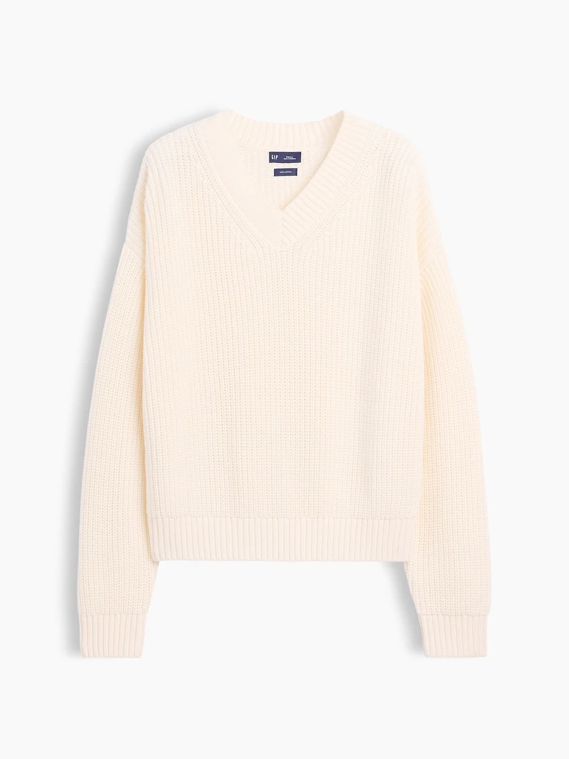 100% Cotton Oversized Shaker Sweater