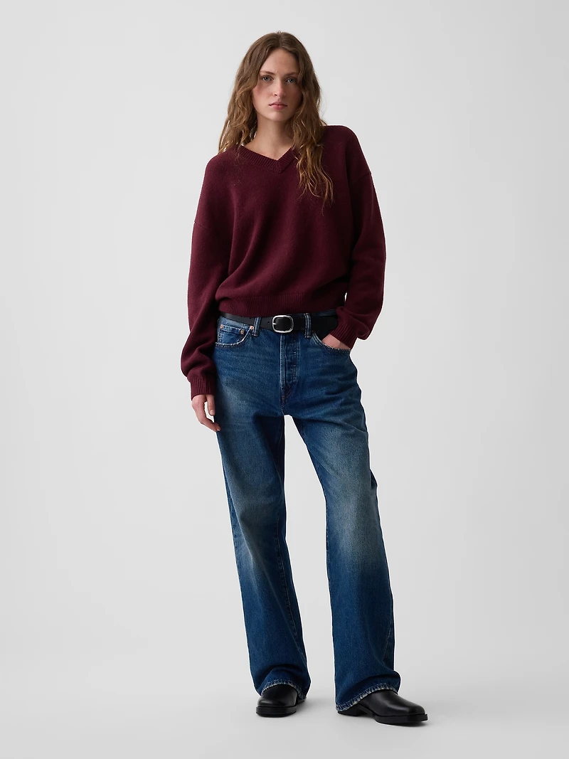 CashSoft Oversized V-Neck Sweater