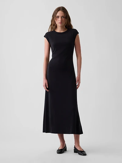 Cap-Sleeve Maxi Dress