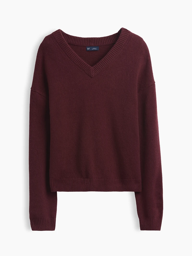 CashSoft Oversized V-Neck Sweater