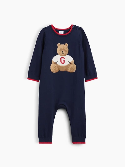 Une-pièce en tricot à imprimé de l’ours Brannan pour Bébé