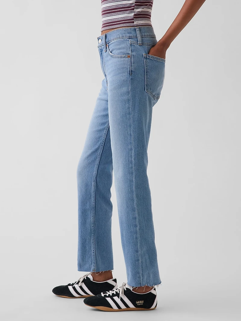 High Rise ’90s Slim Straight Crop Jeans
