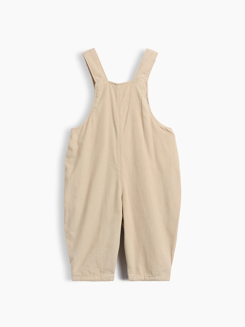 Salopette en velours côtelé à poche avec ourson pour Béb