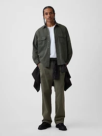 UltraSoft Denim Relaxed Utility Shirt