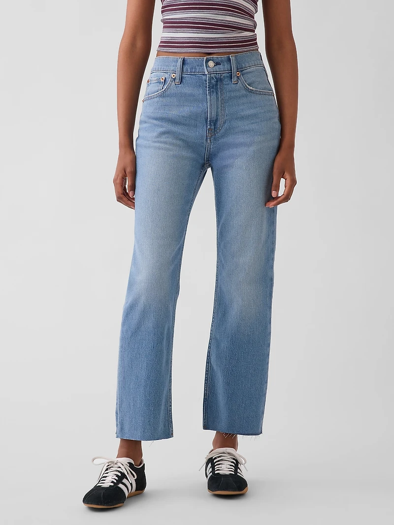 High Rise ’90s Slim Straight Crop Jeans