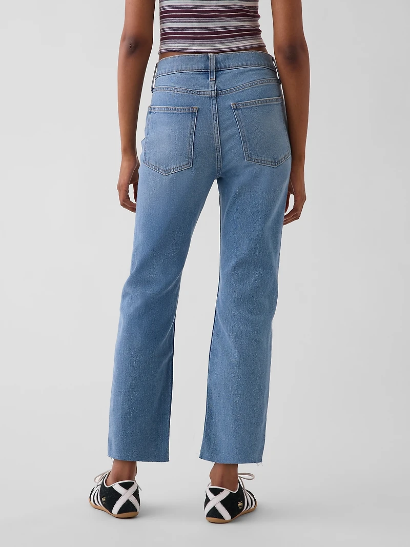 High Rise ’90s Slim Straight Crop Jeans