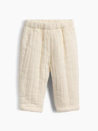 Pantalon matelassé à taille élastique en gaze pour Béb