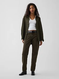 Mid Rise Straight Taper Jeans