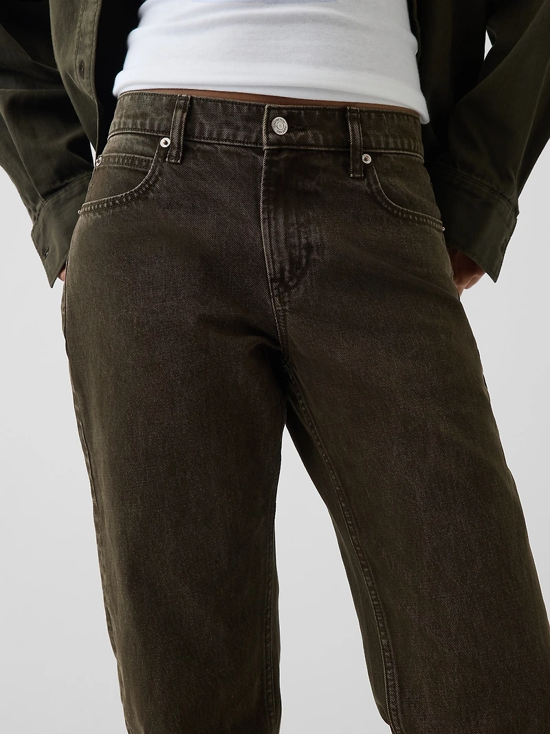 Mid Rise Straight Taper Jeans