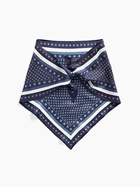 100% Silk Oversized Triangle Bandana Scarf