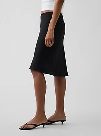 Satin Bias-Cut Skirt