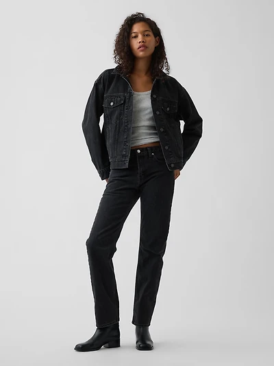 Mid Rise Straight Taper Jeans