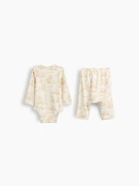 Ensemble cache-couche en tricot soyeux pour Béb