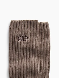 Nap Logo Slouchy Crew Socks
