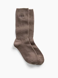 Nap Logo Slouchy Crew Socks