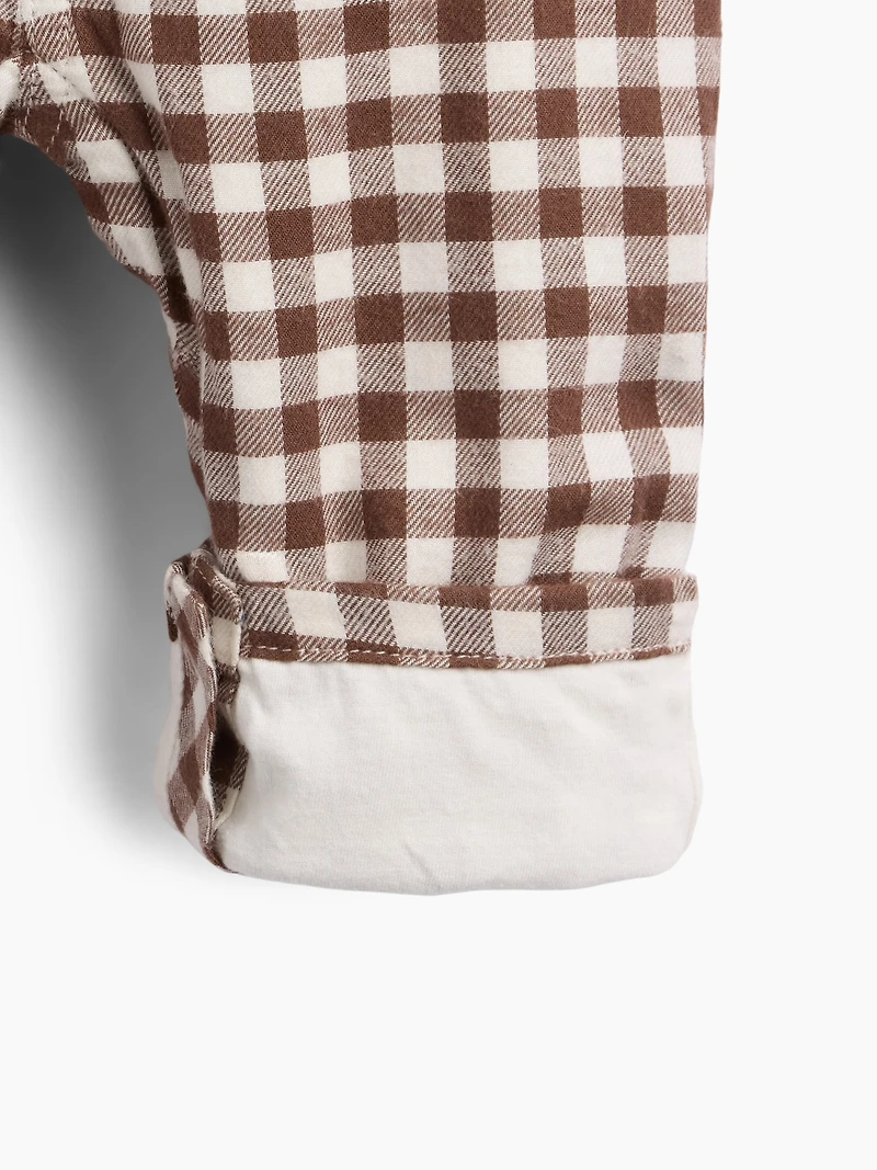 Une-pièce en flanelle guingan pour Bébé