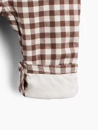 Une-pièce en flanelle guingan pour Bébé