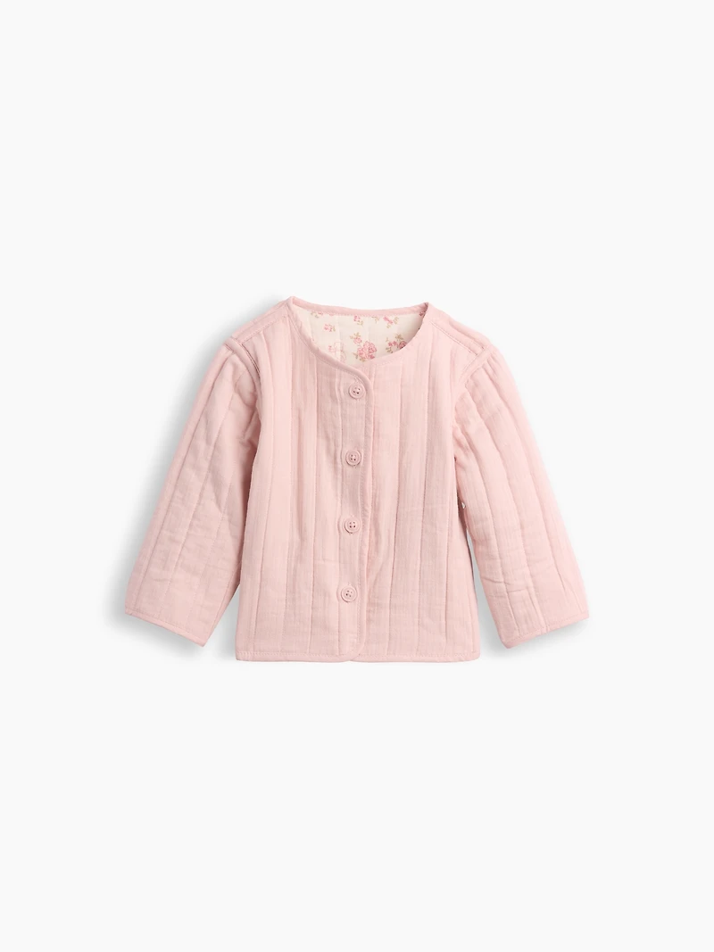 Veste réversible matelassée en gaze pour Béb