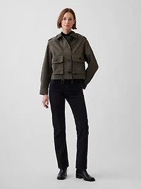 Canvas Crop Utility Jacket