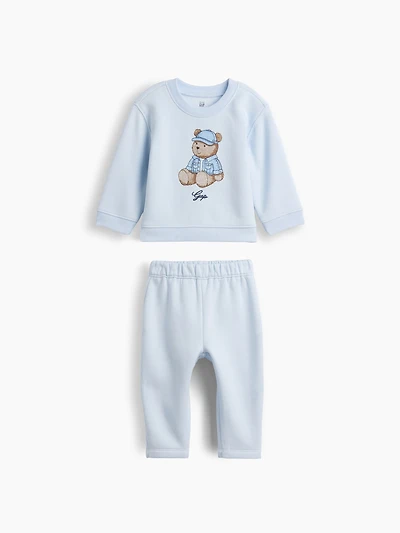 Ensemble en coton ouaté VintageDoux à ourson Brannan pour Bébé
