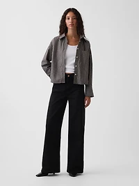 High Rise Stride Wide-Leg Jeans
