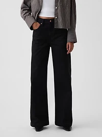 High Rise Stride Wide-Leg Jeans