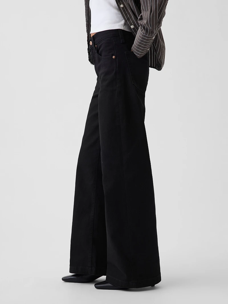 High Rise Stride Wide-Leg Jeans
