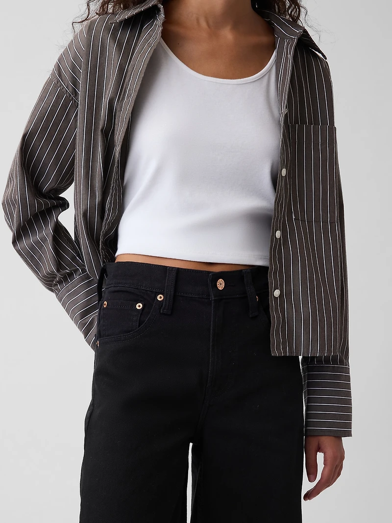 High Rise Stride Wide-Leg Jeans