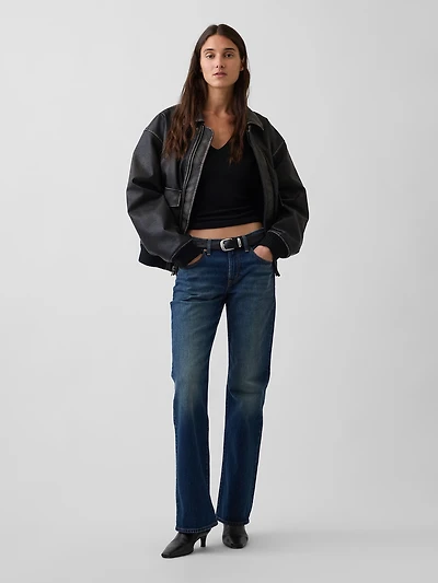 Mid Rise Relaxed Flare Jeans