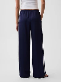 Satin Easy Wide-Leg Pants