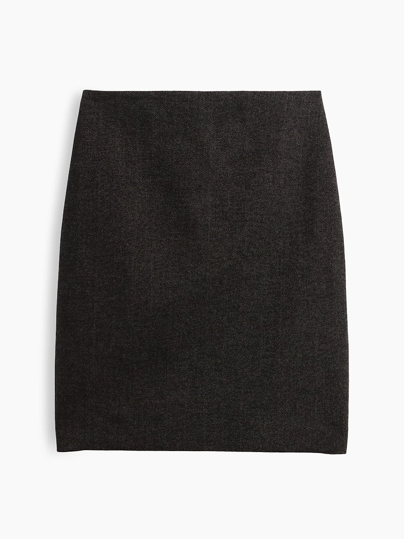 Herringbone Knee-Length Skirt