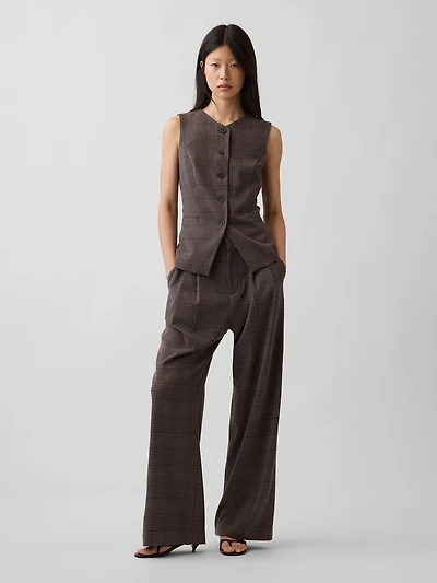 365 High Rise Brushed Twill Pleated Trousers