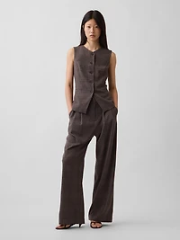 365 High Rise Brushed Twill Pleated Trousers