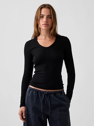 Sheer Modern Rib T-Shirt