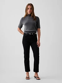 High Rise ’90s Slim Straight Crop Jeans