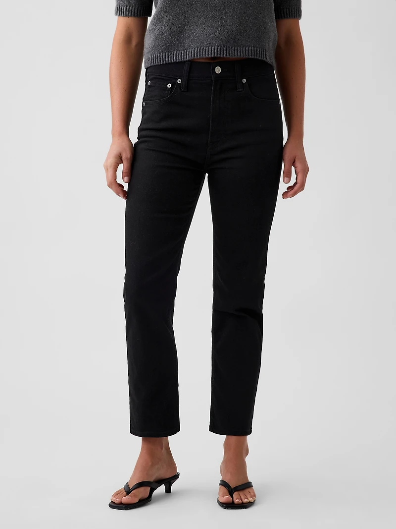 High Rise ’90s Slim Straight Crop Jeans