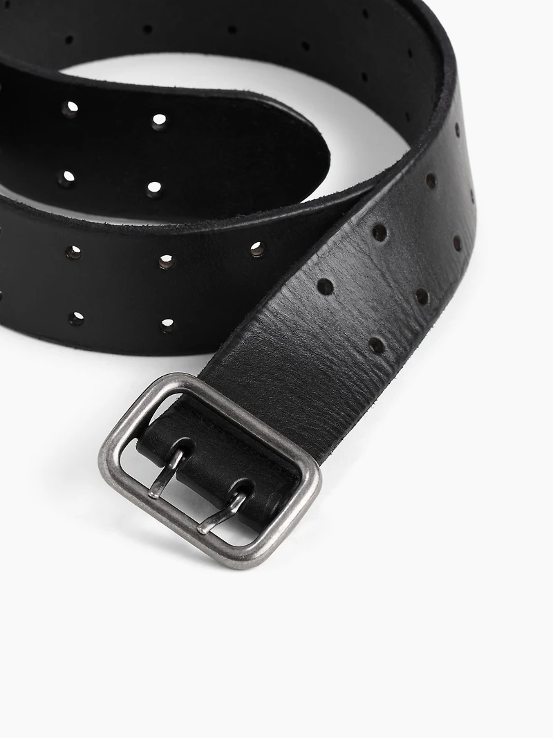 Double-Prong Leather Belt
