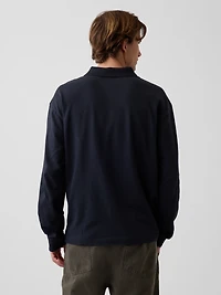 Oversized Pique Polo Shirt