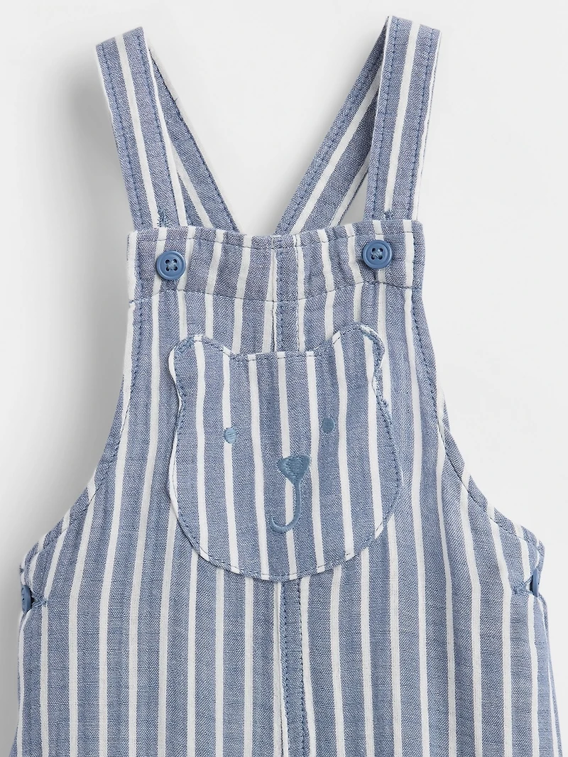 Salopette en gaze de coton à imprimé de l’ourson Brannan pour béb