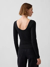 CloseKnit Jersey Scoop-Back T-Shirt