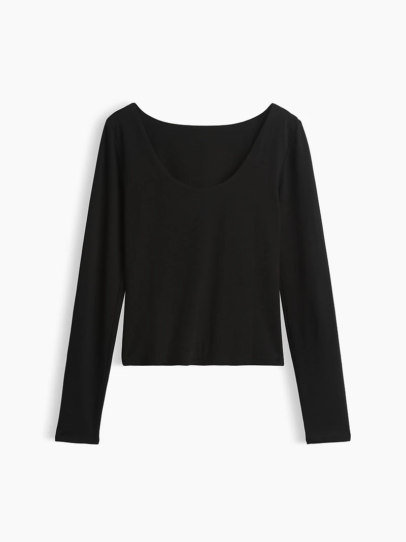 CloseKnit Jersey Scoop-Back T-Shirt