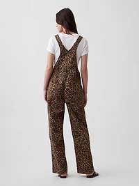 Leopard Print Loose Overalls