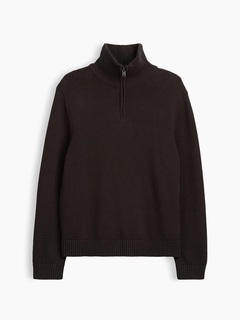 Relaxed Quarter-Zip Sweater