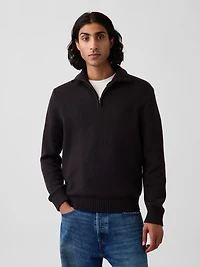Relaxed Quarter-Zip Sweater