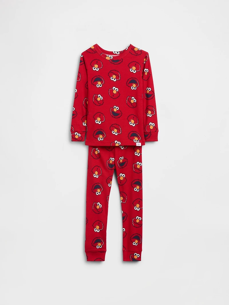 Pyjama en coton biologique brossé Sesame Street à motifs Elmo pour Bébé et Tout-petit